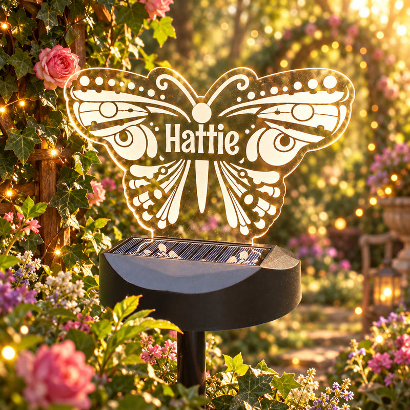 Eleanora Moon Personalised Butterfly Solar Light Novelty Light