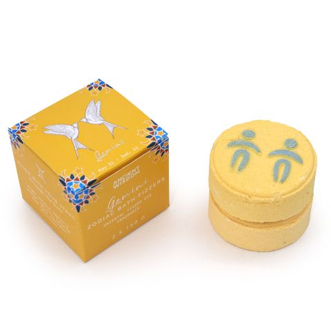 Gemini Set of Zodiac Bath Fizzers with Horoscope