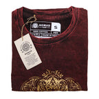 Hamsa Stone Washed T-Shirt - Maroon -  Small