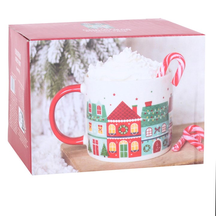 Christmas Street Print Ceramic Mug | 350ml