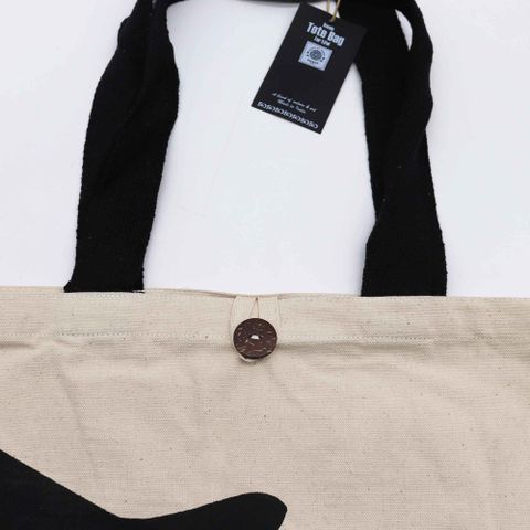 Black Cat Iconic Classic Tote Bag Natural