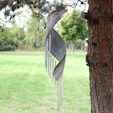 Whitewash Coconut Leaf Wind Chimes