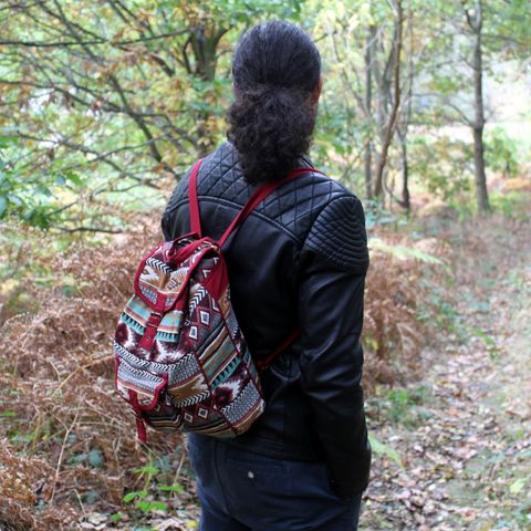 Chocolate Jacquard Backpack