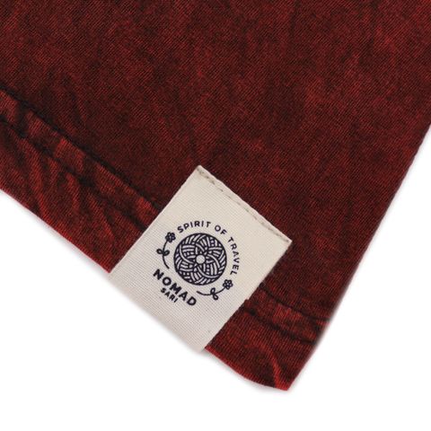 Mandala Stone Washed T-Shirt- Maroon - Medium