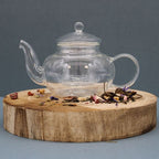 Round Pearl Glass Infuser Teapot  400ml