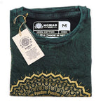 Mandala Stone Washed T-Shirt - Green -Medium