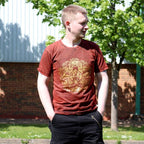 Hamsa Stone Washed T-Shirt - Maroon - Medium