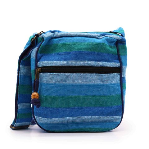 Nepal Sling Bag with Adjustable Strap Blue Rivers