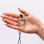 Rock Quartz Laced Gemstone Teardrop Pendant