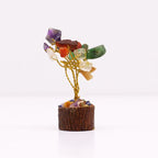 Mini Gemstone Tree On Wood Base - Multi Stone (15 stones)