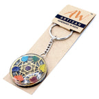Eleanoras Round Seven Chakra Orgonite Power Keyring 
