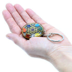 Eleanoras Round Seven Chakra Orgonite Power Keyring 