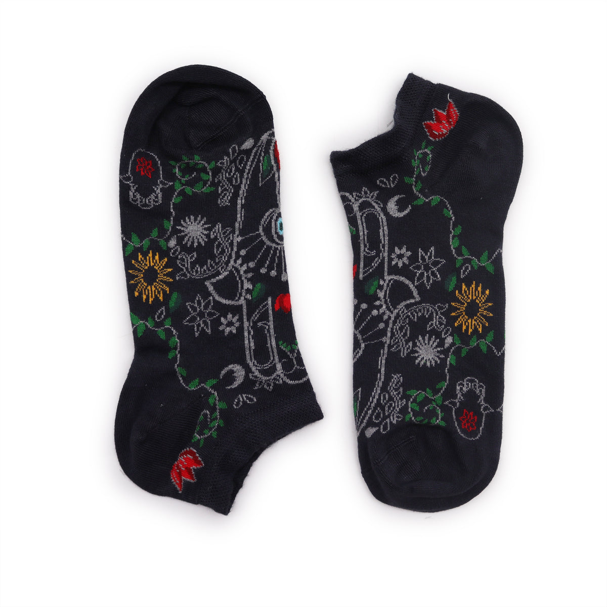 Eleanoras Hamsa Hop Hare Bamboo Socks Low S/M Socks