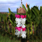 Eleanoras Coconut & Capiz Pink and White Windchime Windchimes