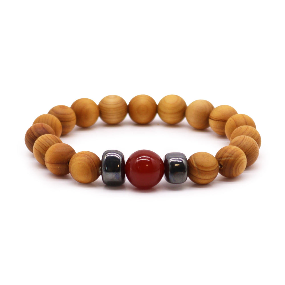 Eleanoras Cedarwood Root Chakra Bangle with Red Jasper Jewellery