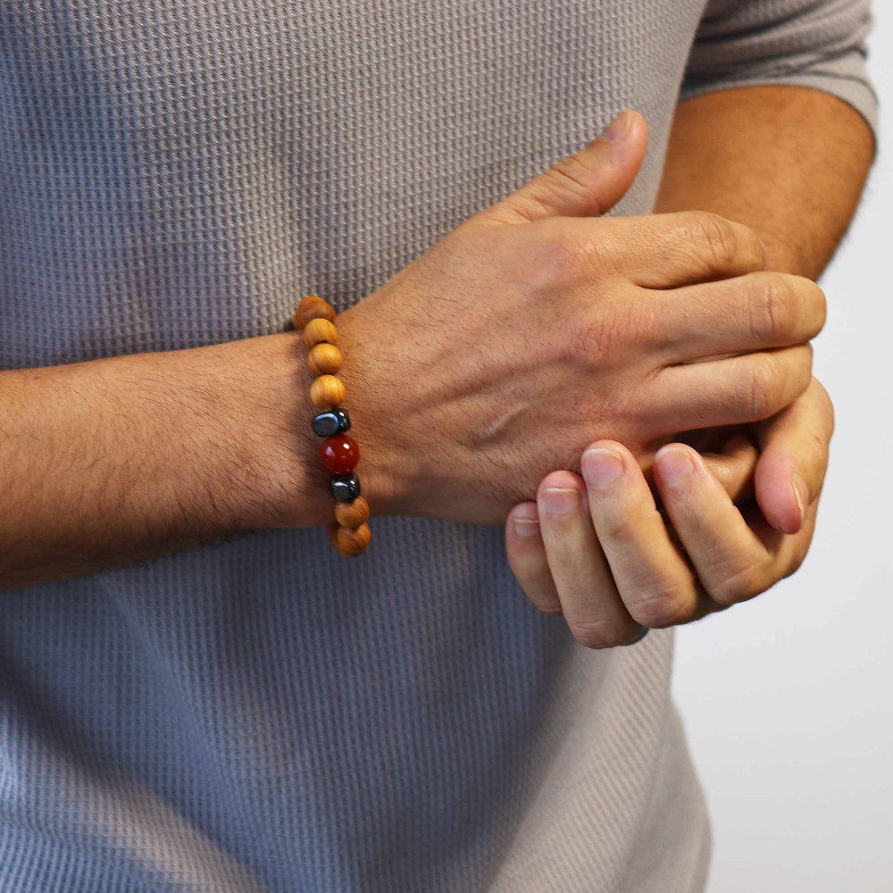 Eleanoras Cedarwood Root Chakra Bangle with Red Jasper Jewellery
