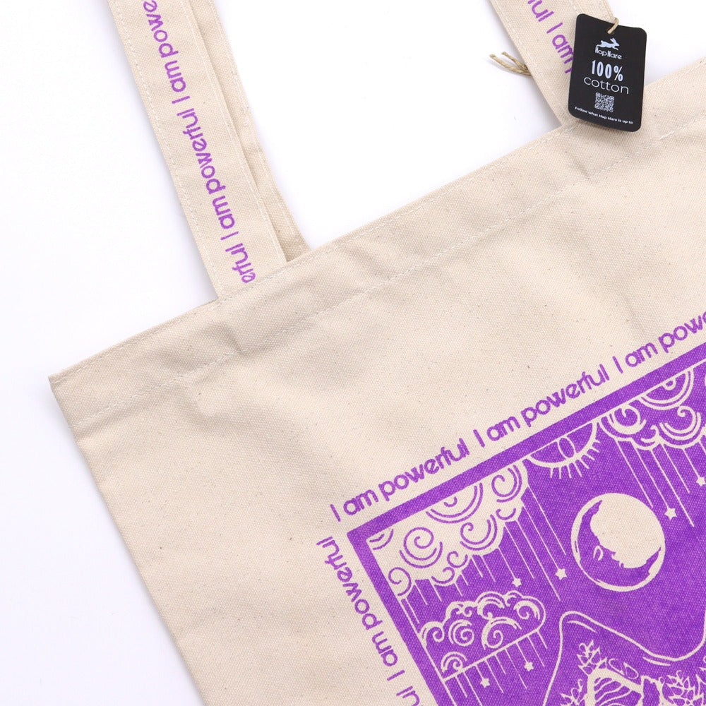 Eleanoras I Am Powerful Hop Hare Tote Bag Totes & Shopping Bags