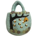Eleanoras Tree and Beehive Felted Bag Bags & Purses
