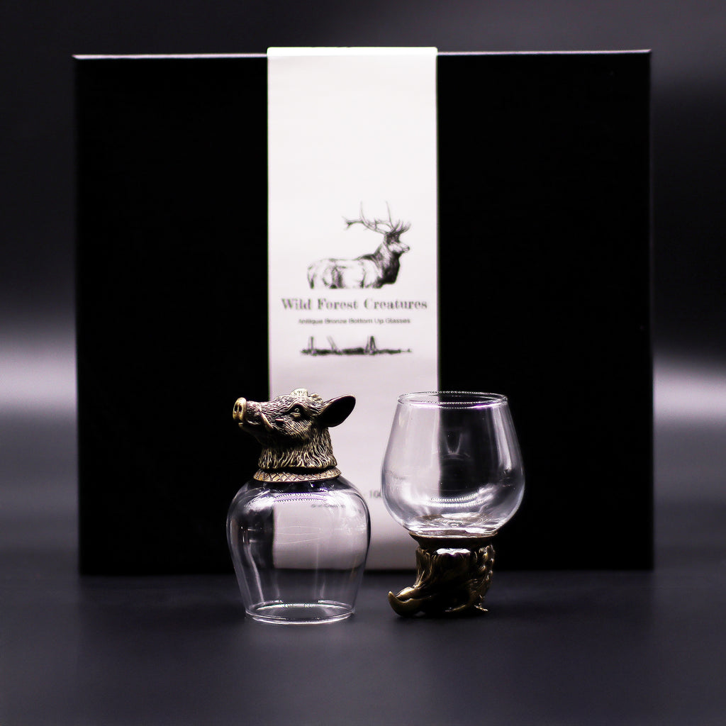 Mystical Creatures Antique Bronze Gift Set of 6 Glasses