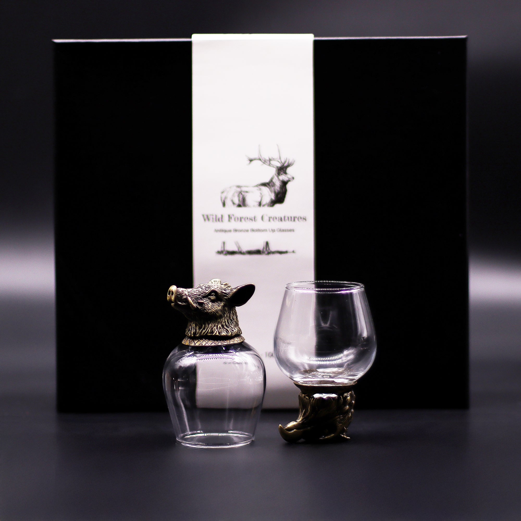 Mystical Creatures Antique Bronze Gift Set of 6 Glasses