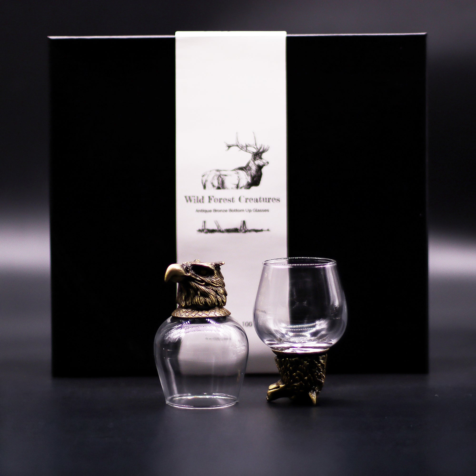 Mystical Creatures Antique Bronze Gift Set of 6 Glasses