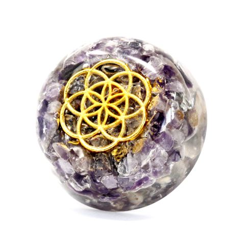 Amethyst Dome Orgonite Desk Power Pack | EMF Protection & Healing Energy