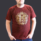 Hamsa Stone Washed T-Shirt - Maroon - XLarge