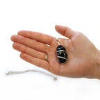 Rough Black Onyx Cascade Wrapped Gemstone Necklace