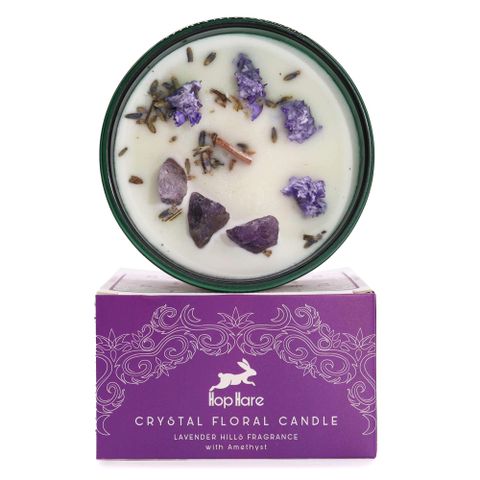 Amethyst Moon Hop Hare Tarot Card Magic Flower Candle