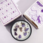 Amethyst Moon Hop Hare Tarot Card Magic Flower Candle
