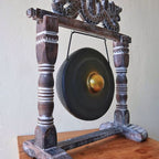 Balinese Gong with Dragon Stand - 25cm - Black