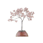 Rose Quartz Gemstone Tree with Orgonite Base - 80 Stone