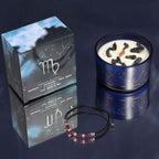 Virgo Zodiac Crystal Candle with Gemstone Bracelet