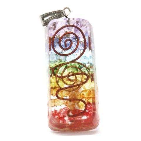 Rainbow Copper Attractor Orgonite Power Pendant | Energy Healing Jewellery