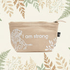 Hop Hare 'I Am Strong' Affirmation Jute Pouch