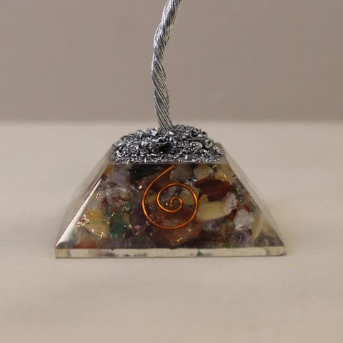 Multi Gemstone Tree with Orgonite Base - 80 Stone