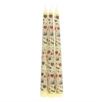 Midnight Bloom Cream  Taper Candles - Set of 3