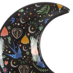 The Midnight Bloom Crescent Moon Altar Dish