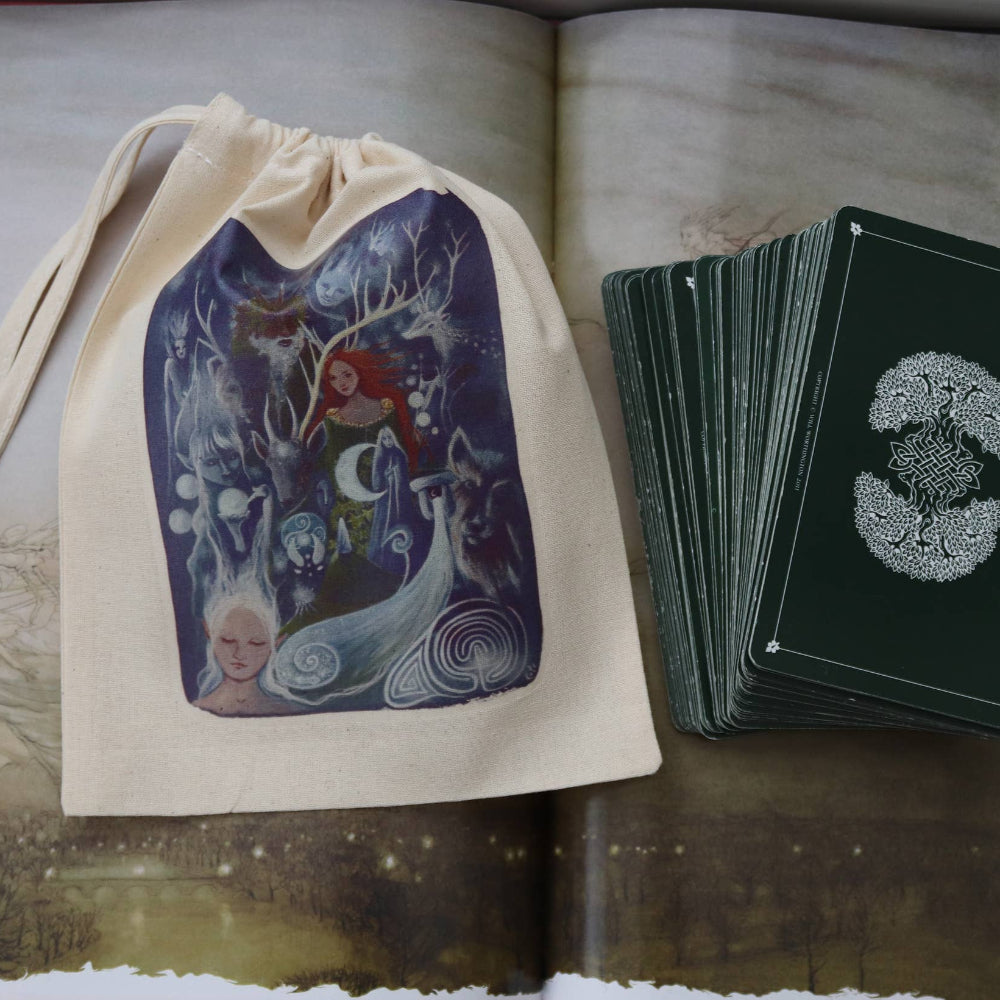 The Silver Wheel Tarot & Crystal Pouch