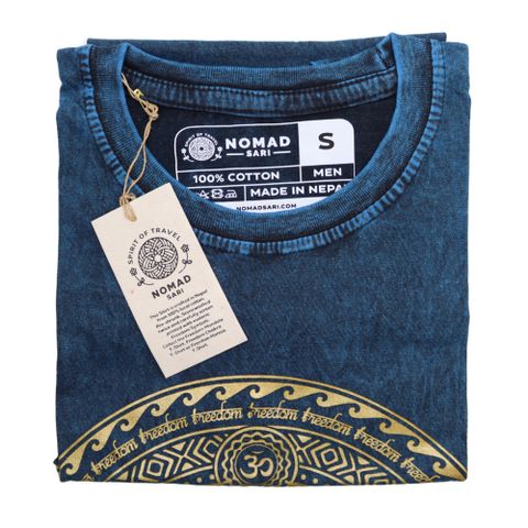 Chakra Stone Washed T-Shirt - Blue - Small