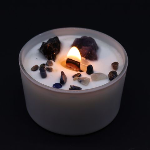Solar Plexus Chakra  Crystal Candle