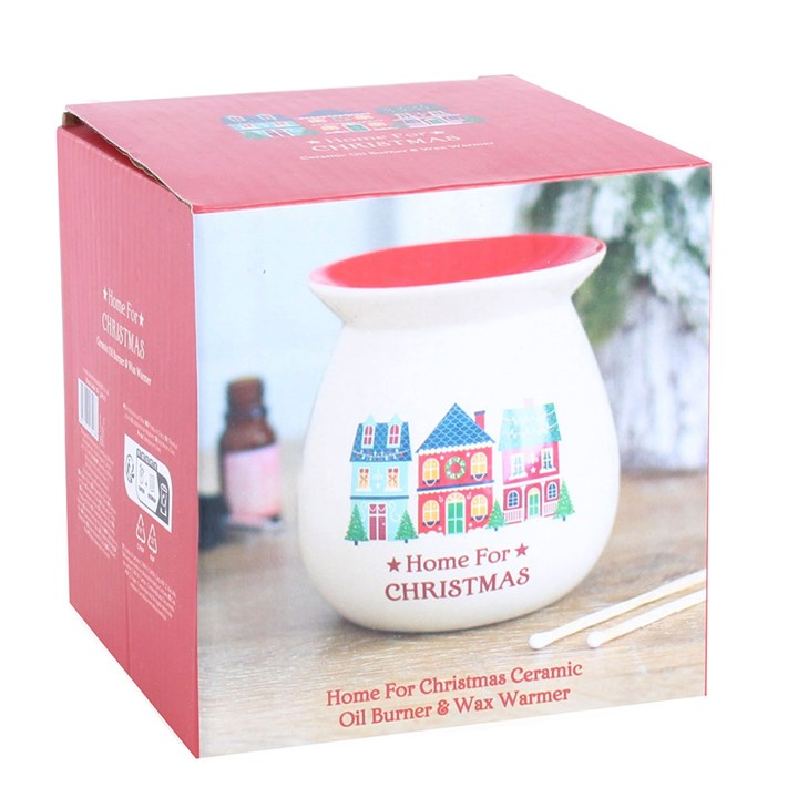 Home for Christmas Ceramic Oil Burner & Wax Warmer