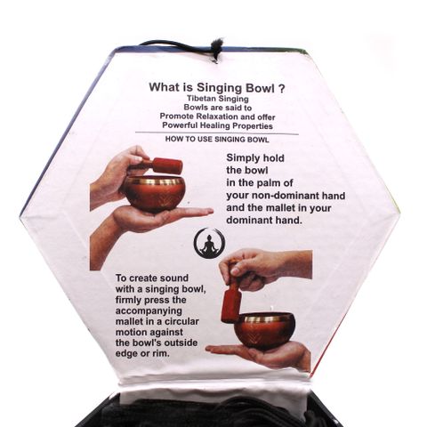 Buddha Black/Orange  Singing Bowl Set