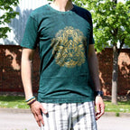Hamsa Stone Washed T-Shirt - Green - Medium