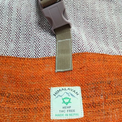 Sunset Orange Hemp Trekking Rolling Backpack