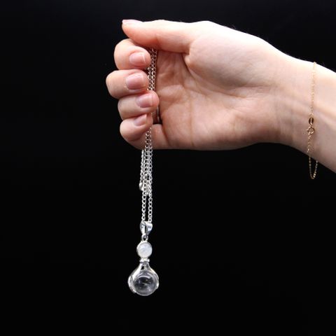 Rose Quartz Gemstone Healing Hands Pendant