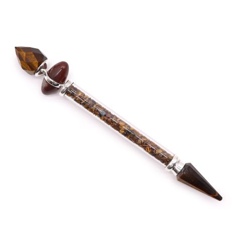 Tiger Eye Shiva Lingam Magic Wand | Confidence & Inner Strength | 19.5cm