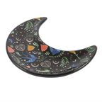 The Midnight Bloom Crescent Moon Altar Dish