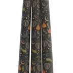 Midnight Bloom Taper Candles — Set of 3