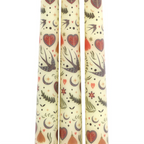 Midnight Bloom Cream  Taper Candles - Set of 3